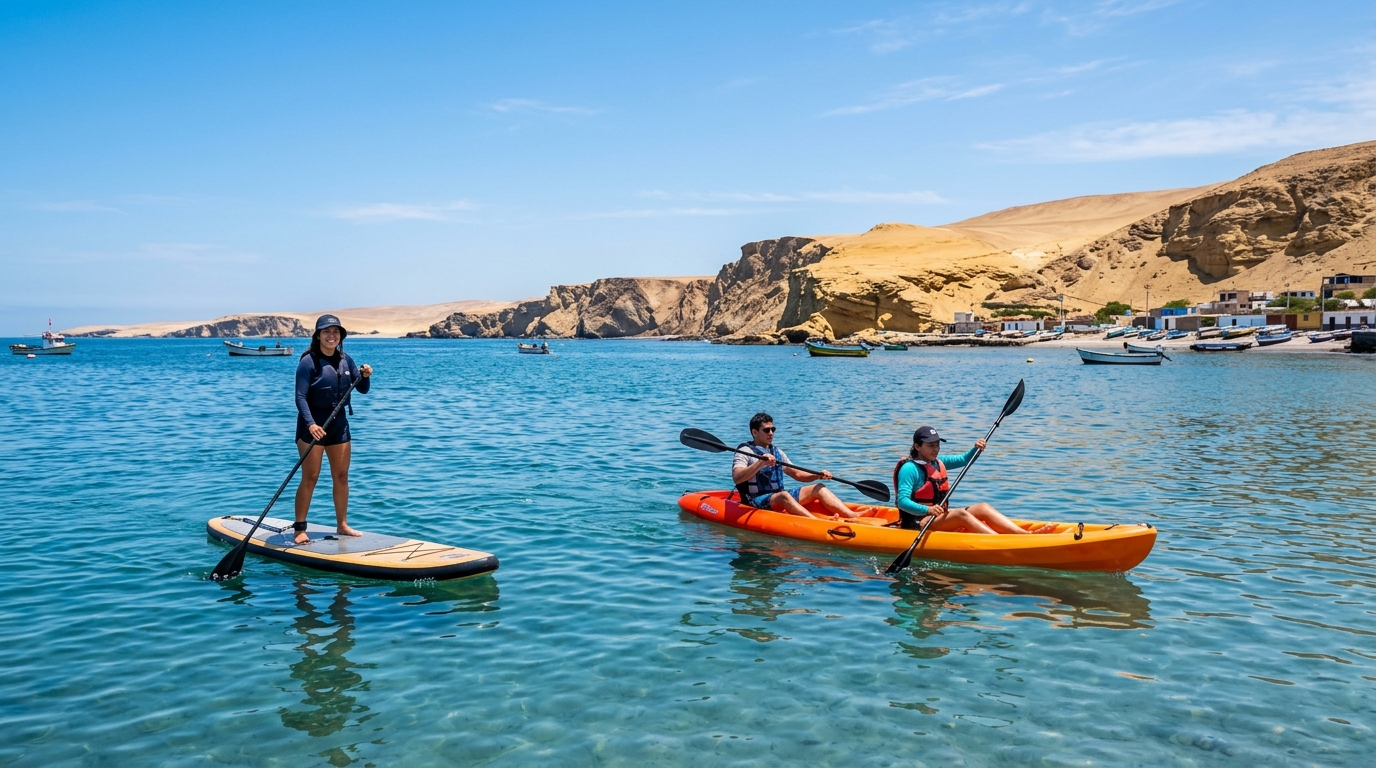 Kayak y stand up paddle en Paracas